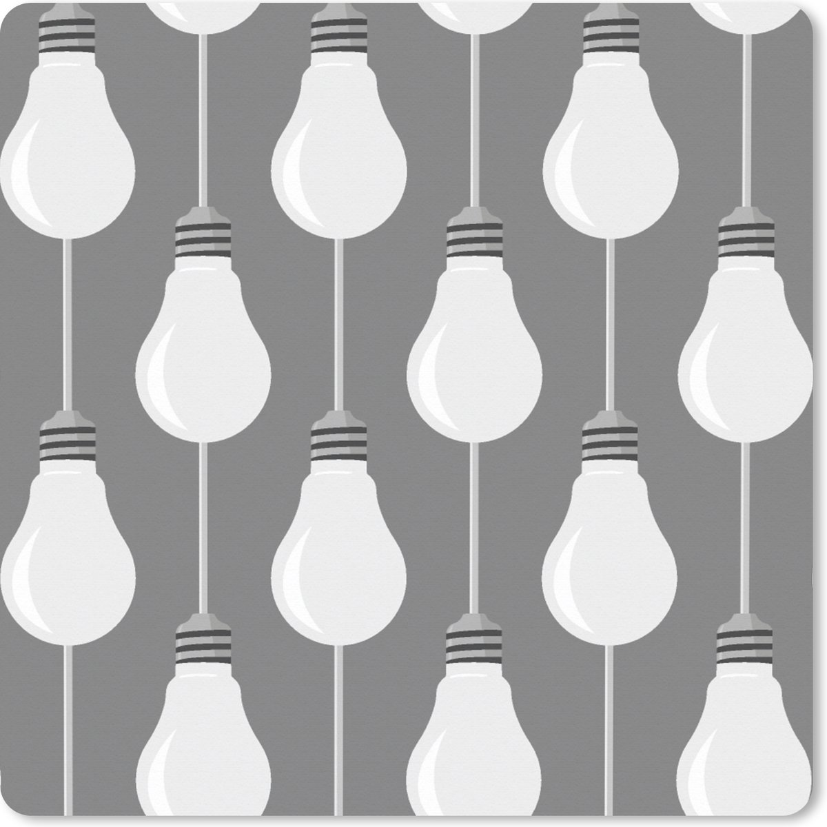 Muismat XXL 80x80 cm - Bureau onderlegger - Bureau mat Lampen - Patronen - Retro - Bureaumat - Gaming mousepad xl - Bureaulegger groot - Computer deskmat