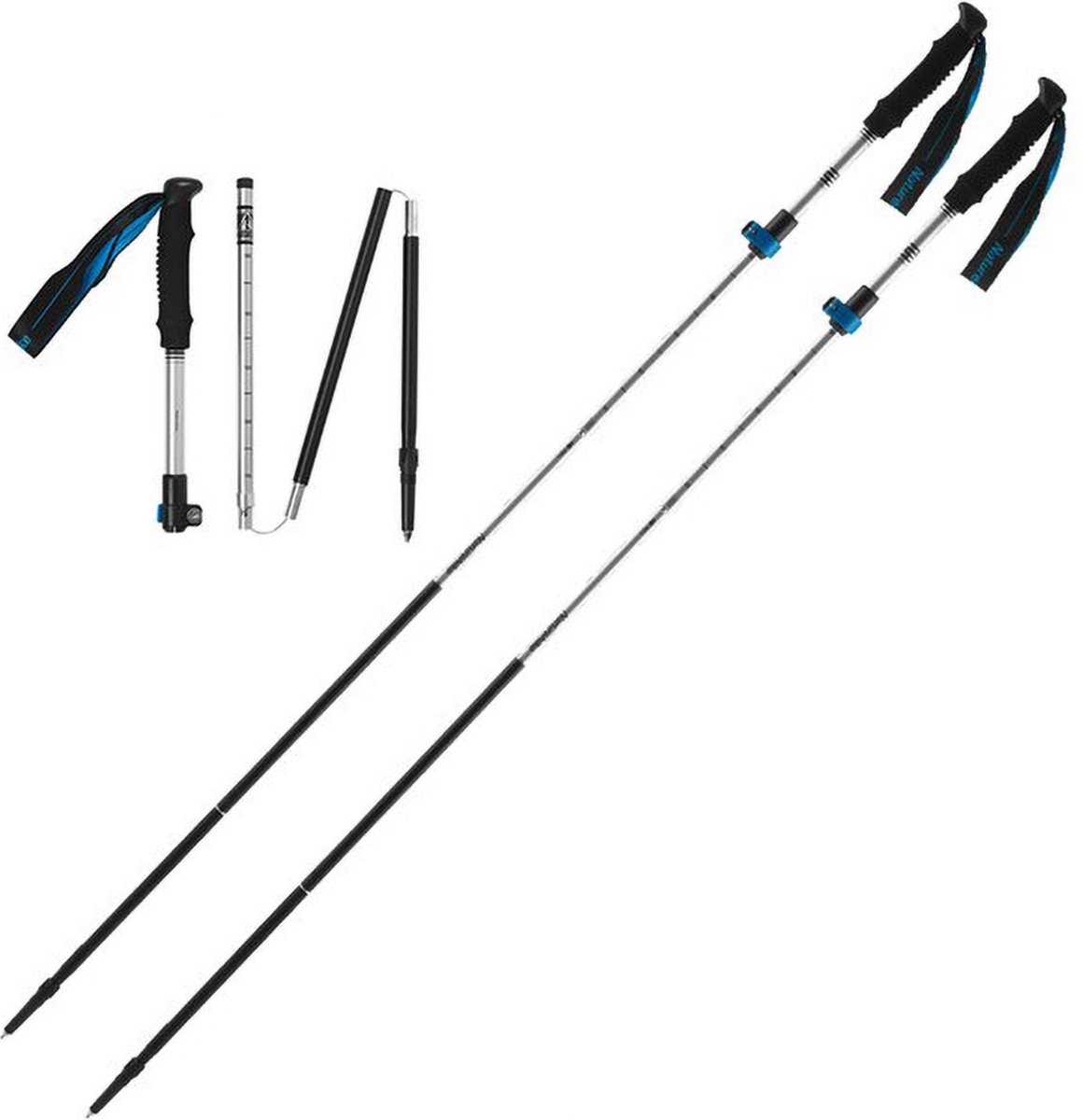 Polaza®️ Wandelstokken - Trekkingstokken - Trekkingstokken Opvouwbaar - Trekking Poles - Wandelstokken Verstelbaar - Zwart
