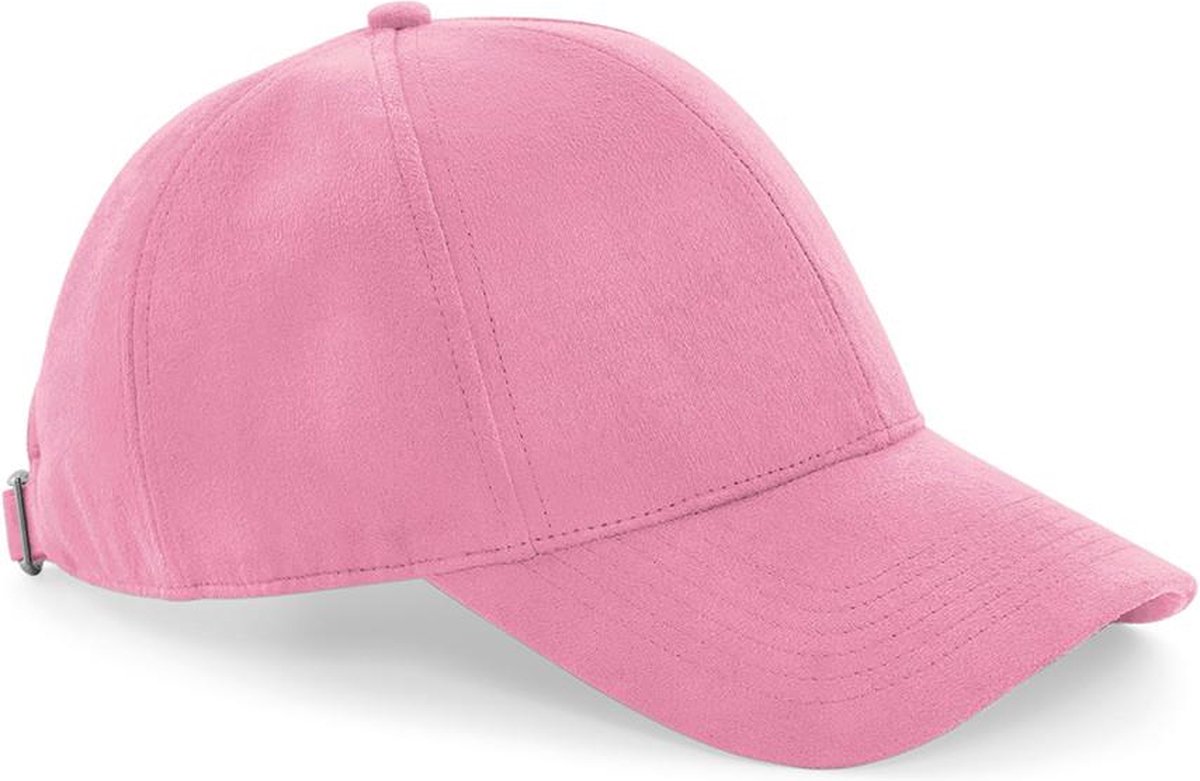 Suede Panel Cap ‘Beechfield’ Pink One Size