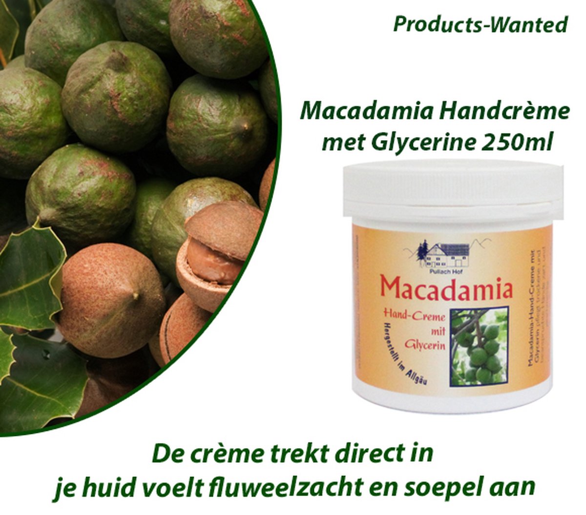 3-Potten Macadamia Handcrème met Glycerine 250ml