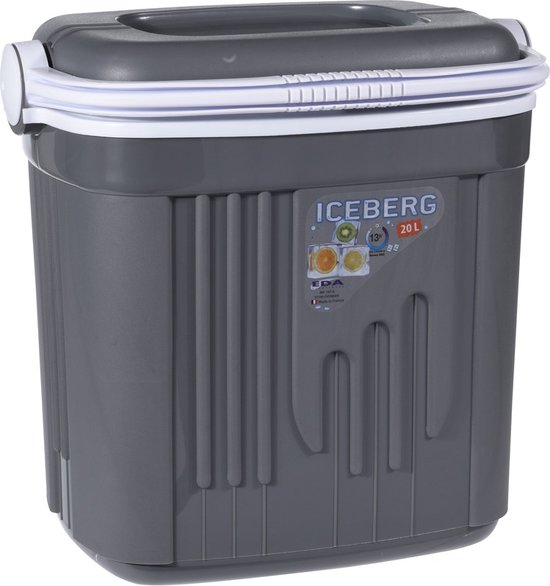 Voordelige normale grijze koelbox 20 liter - 39 x 28 x 38 cm - met 6x normale koelelementen van 15 x 8 x 2 cm van V-Part — afbeelding 3