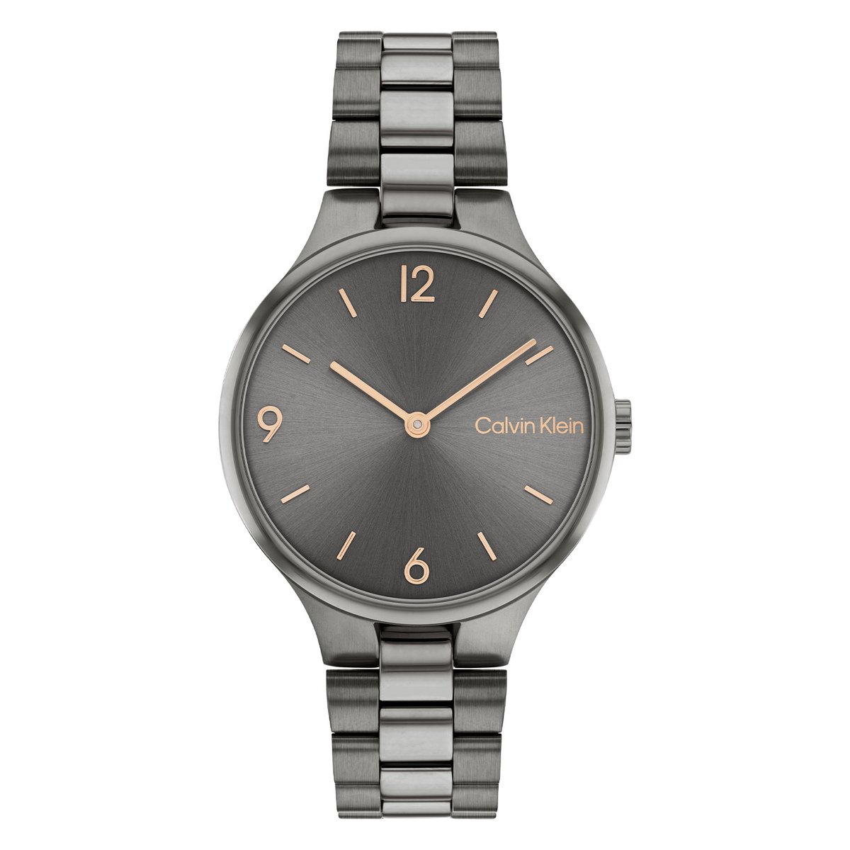 Calvin Klein CK25200130 Dames Horloge - Mineraalglas - Roestvrijstaal - Grijs - 32 mm breed - 3.2 cm lang - Quartz - Druksluiting - 3 ATM (spatwater)