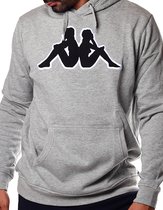 Kappa logo tairiti hooded sweater grey md mel zwart 303GCJ0902, maat L