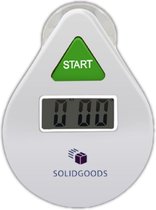 SolidGoods - Douche timer - Douche wekkers - Douche timer 5 minuten - Douche timer digitaal - Doucheklok - Bespaar energie - Wit