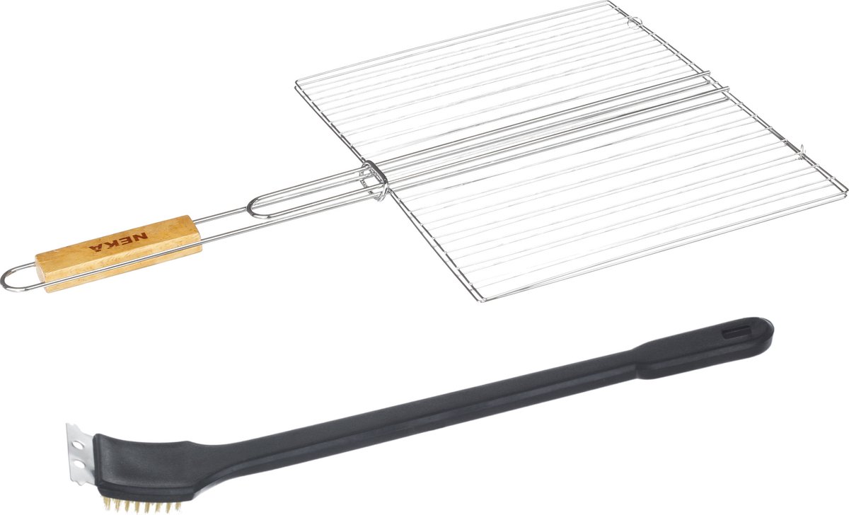 BBQ / Barbecue grill klem - 40 x 30 cm - Incl schoonmaakborstel - Eten maken - Hamburgers klem
