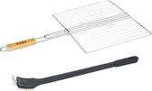 BBQ/barbecue grill klem - 40 cm - Incl schoonmaakborstel