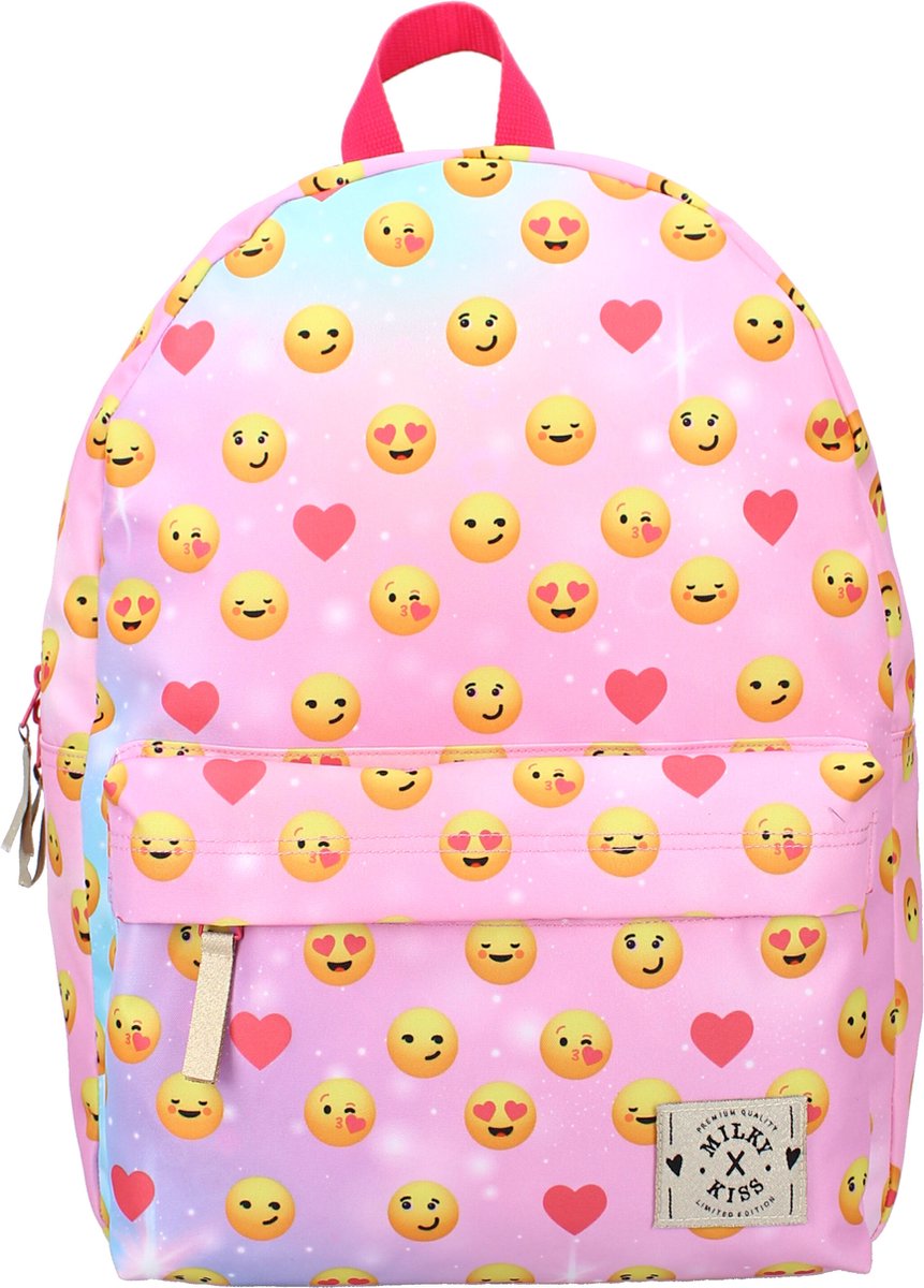 Milky Kiss Rise and Shine Rugzak Schooltas meisje Multi Emojis