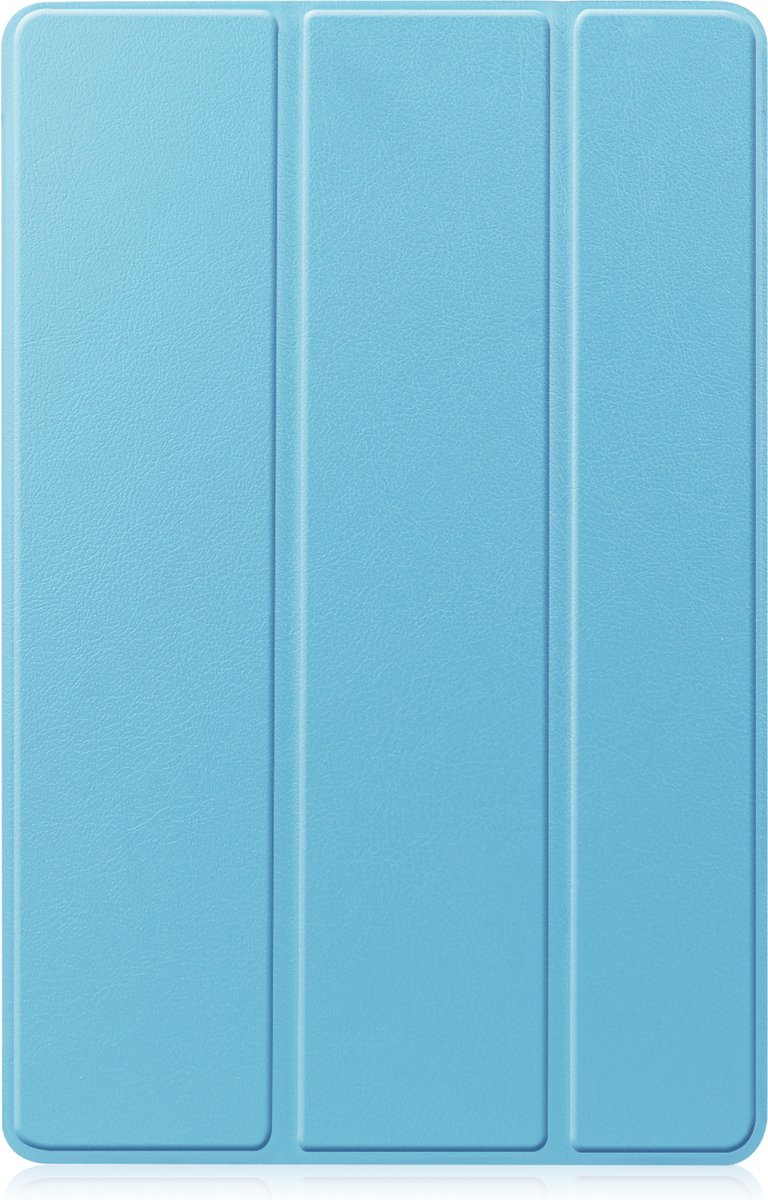 Hoes Geschikt voor Samsung Galaxy Tab S8 Plus Hoes Tri-fold Tablet Hoesje Case - Hoesje Geschikt voor Samsung Tab S8 Plus Hoesje Hardcover Bookcase - Lichtblauw.