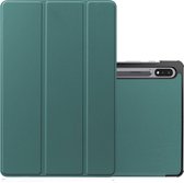 Hoesje Geschikt voor Samsung Galaxy Tab S8 Plus Hoesje Case Hard Cover Hoes Book Case - Donkergroen.