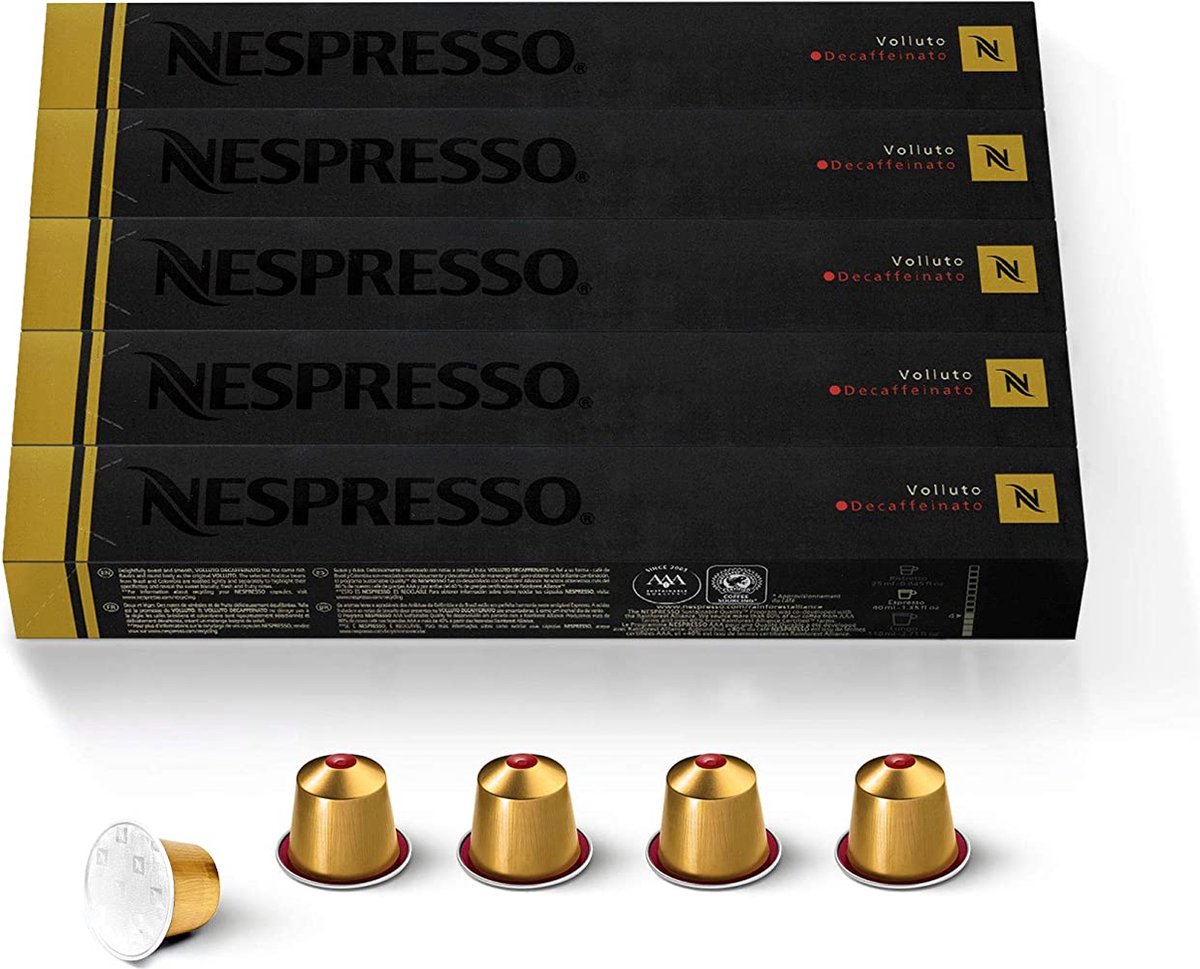 Nespresso Cups - Volluto Decaffeinato - 5 x 10 Cups - Koffie Cups