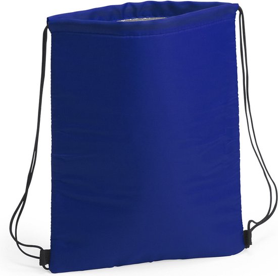2x stuks blauwe koeltas rugzak 32 x 42 cm - koeltassen met koord van Merkloos — afbeelding 2