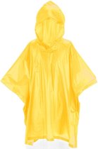 2x Kinder regen poncho geel - Regenponcho voor kinderen