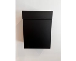 Moderne aluminium brievenbus ALBO Topa 530 in zwart ral 9005