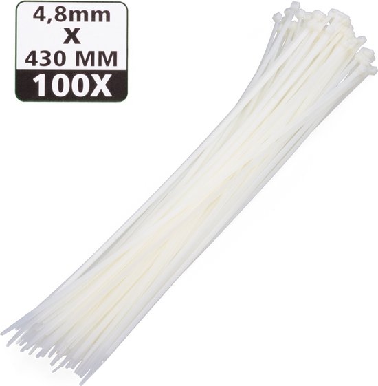 100 pcs Serre-câble 9,5 mm vissable en plastique blanc