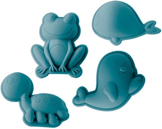 Baby2Baby - Scrunch set Blauw - waterpret - BPA vrij - 100% silicone - strandspeelset