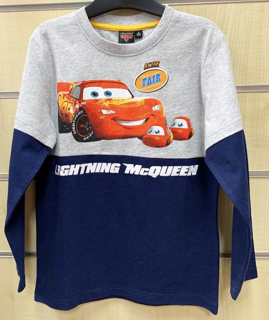 Disney Cars Jongens T-shirt Grijs/Blauw Maat 128 | bol.com