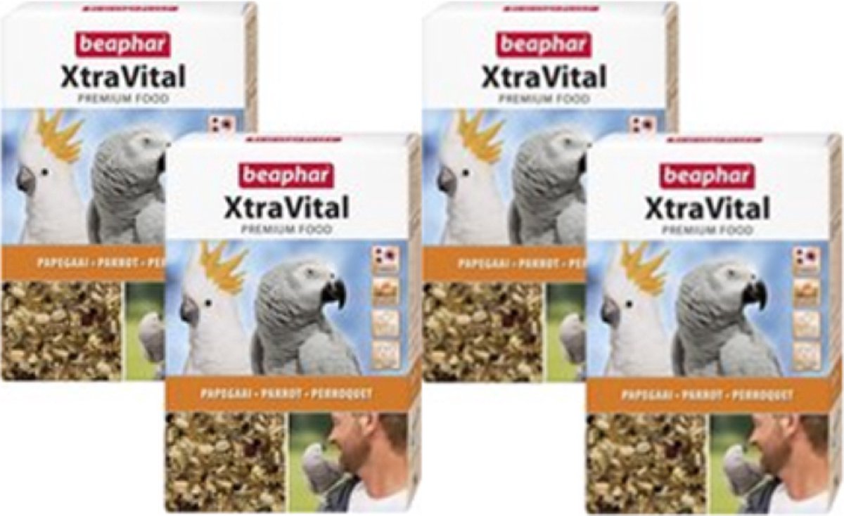 4x Beaphar XtraVital Papegaai - vogelvoer - 1kg