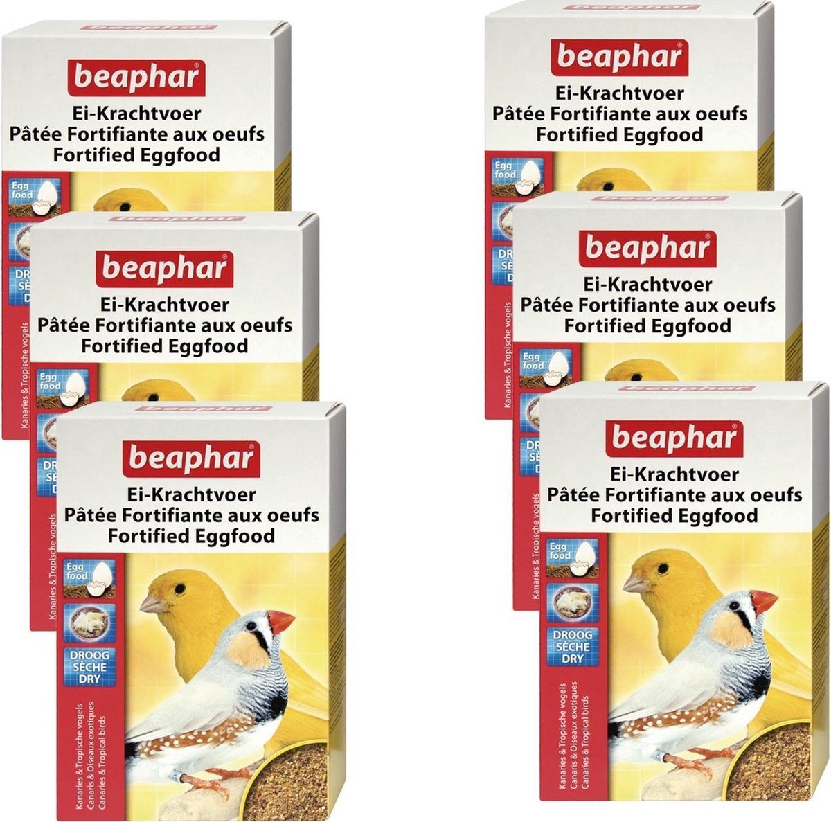 6x Beaphar Eikrachtvoer Kanarie & Tropische vogels - vogelvoer - 150g