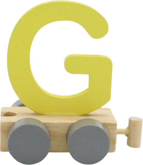 Lettertrein G geel | * totale trein pas vanaf 3, diverse, wagonnetjes bestellen aub