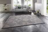 Tapis poils ras Manipu Elle Decoration - gris 160x230 cm