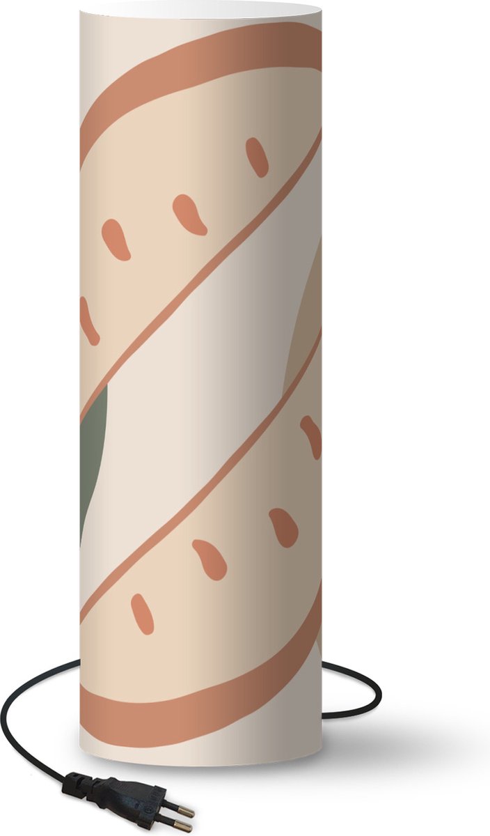 Lamp - Nachtlampje - Tafellamp slaapkamer - Fruit - Pastel - Zomer - 70 cm hoog - Ø22.3 cm - Inclusief LED lamp