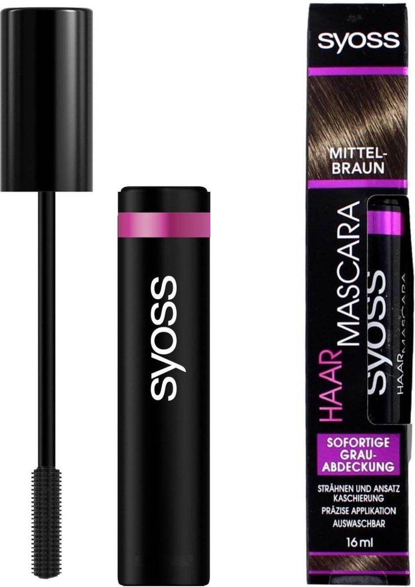 Syoss Haar Mascara Middenbruin mittelbraun
