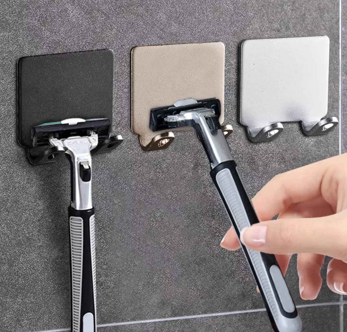 *** 2x Premium Zilver kleurig Scheermeshouder  - Scheren - Opbergen - Veilig - van Heble® ***