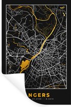 Muurstickers - Sticker Folie - Kaart – Stadskaart – Angers - Plattegrond – Frankrijk - 40x60 cm - Plakfolie - Muurstickers Kinderkamer - Zelfklevend Behang - Zelfklevend behangpapier - Stickerfolie