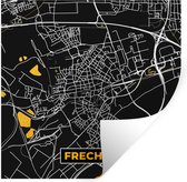 Stickers muraux - Or - Allemagne - Carte - Or - Plan de la ville - Carte - Frechen - 30x30 cm - Feuille adhésive