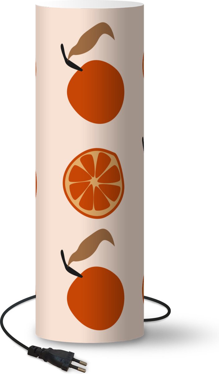Lamp - Nachtlampje - Tafellamp slaapkamer - Zomer - Tomaten - Pastel - 60 cm hoog - Ø19.1 cm - Inclusief LED lamp
