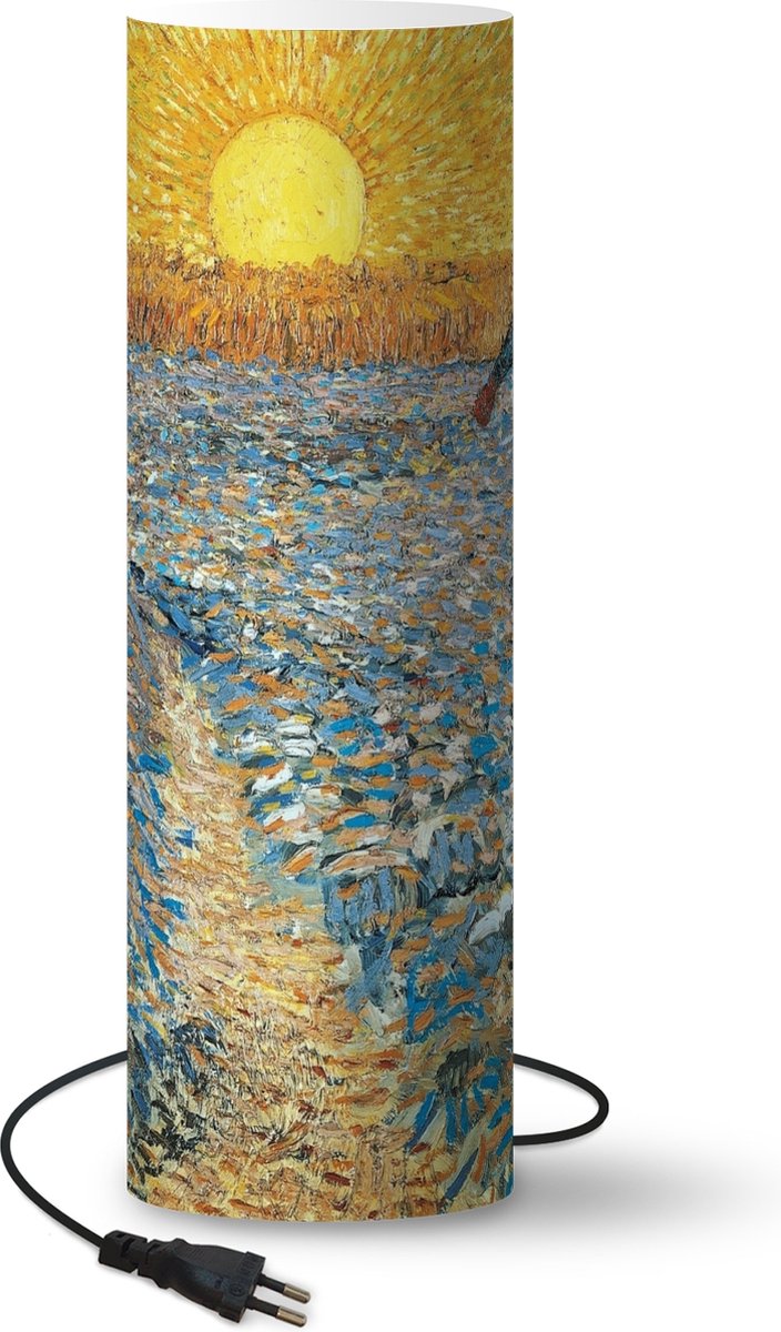 Lamp - Nachtlampje - Tafellamp slaapkamer - De zaaier - Vincent van Gogh - 60 cm hoog - Ø19.1 cm - Inclusief LED lamp