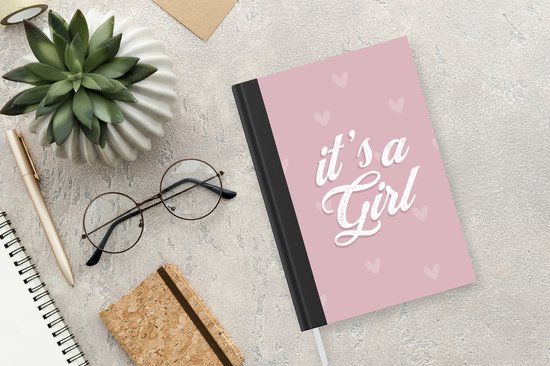 Cahier - Cahier d'écriture - C'est une fille - Bébé - Fille - Douche de bébé - Révélation de genre - Enceinte - Carnet - Format A5 - Bloc-notes