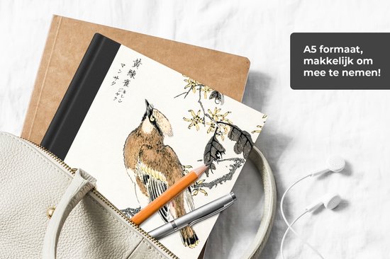 Carnet - Cahier d'écriture - Vogel - Arbre - Rétro - Japonais - Scandinave - Carnet - Format A5 - Bloc-notes