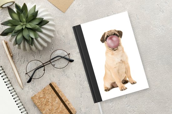 Carnet - Carnet d'écriture - Chien - Animaux - Chewing-gum - Enfants - Garçons - Filles - Carnet - Format A5 - Bloc-notes