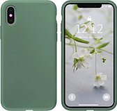 Hoesje geschikt voor Apple iPhone X/XS - Siliconen Back Cover - Groen - Forest Green - Dark Green - Donker Groen
