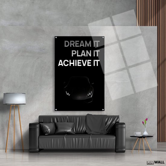 Luxe Plexiglas Schilderij Dream It | 100x150 | Woonkamer | Slaapkamer | Kantoor | Muziek | Design | Art | Modern | ** 5MM DIK**