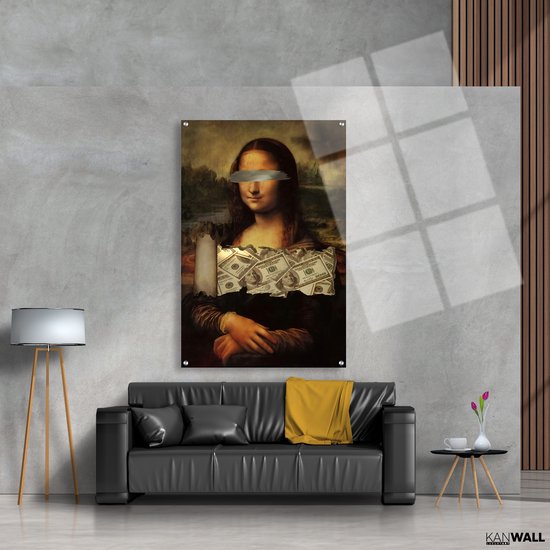 Luxe Plexiglas Schilderij Mona Lisa | 100x150 | Woonkamer | Slaapkamer | Kantoor | Muziek | Design | Art | Modern | ** 5MM DIK**