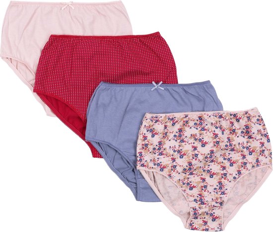 4x Culottes fermées colorées pour femmes, OEKO-TEX / XS