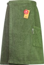 ARTGÂ® Towelzz - Sauna Kilt - Heren - met klittenband - Legergroen - Army Green - (tot 150 cm heupomvang)