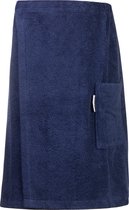 ARTG® Towelzz - Sauna Kilt - Heren - met klittenband - Donkerblauw - French Navy - Maat XXL - (maat tot 170 cm heupomvang)