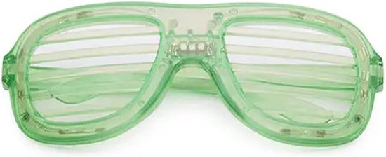 Freaky Glasses® - LED shutter bril basic - lichtgevende bril - LED brillen - Feestbril - Party - Festival - Rave - groen