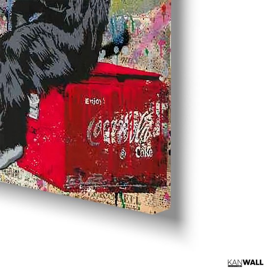 Peinture sur toile de Luxe Rêves de singe | 60 x 90 | Salle de séjour | Chambre à coucher | Bureau | Musique | Design | Art | Moderne | ** 4 CM D'ÉPAISSEUR ! EFFET 3D**