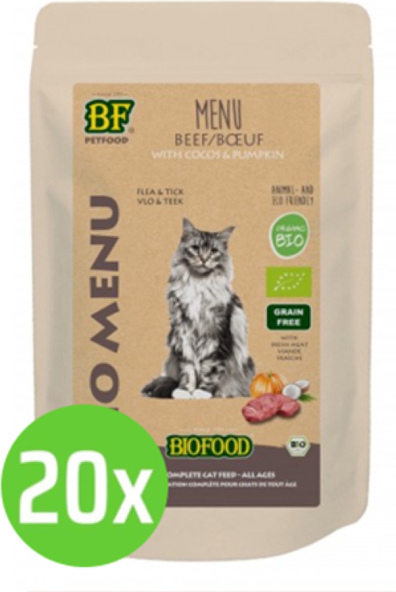 20x Biofood Organic Rund Menu - Kattenvoeding - 100g