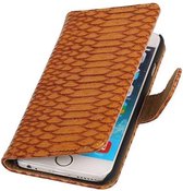 Coque iPhone 4 / 4s Snake Bookstyle Marron