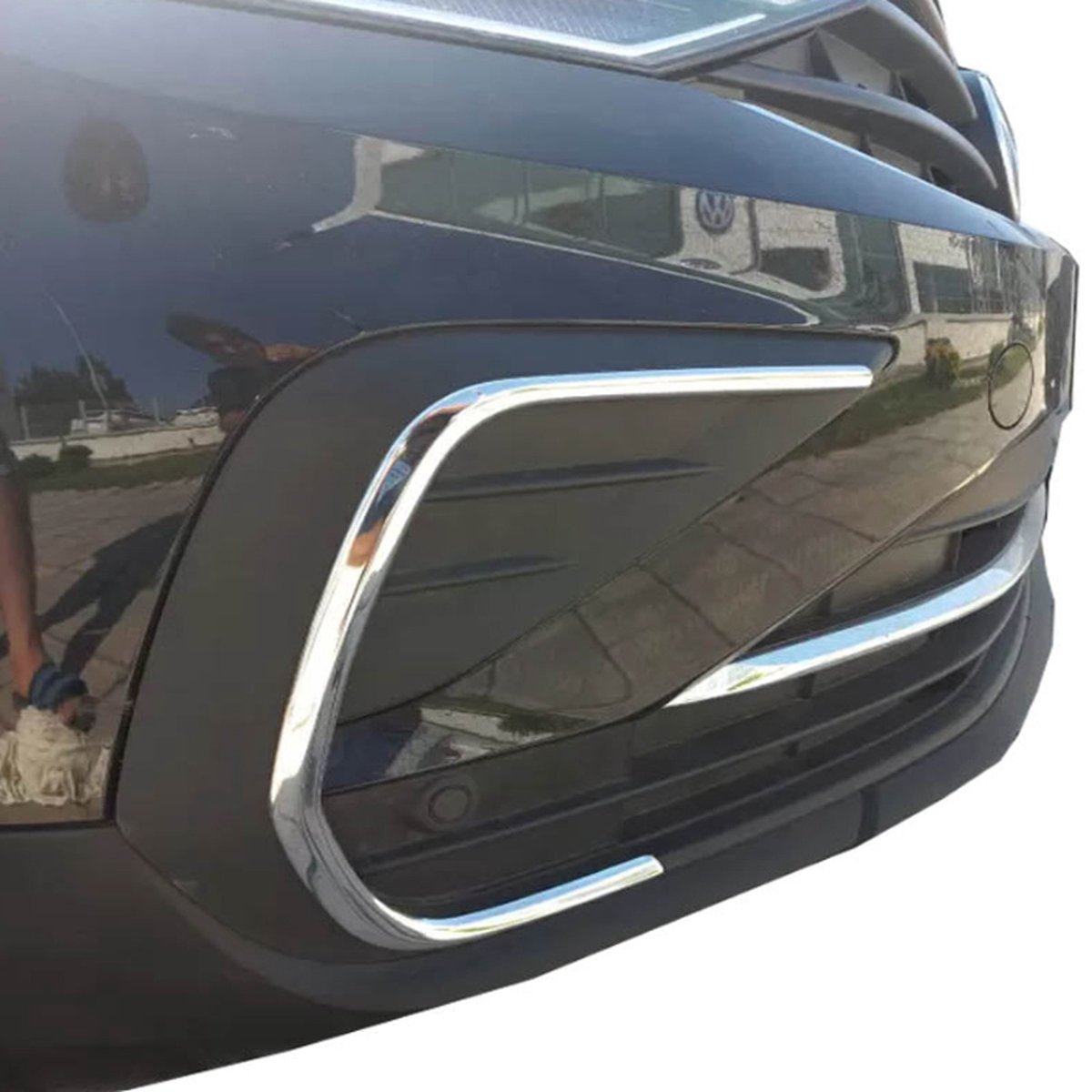 Mistlamp Frame Chroom mistlamp, auto mistlamp frame Voor Volkswagen Tiguan 2021-en hoger