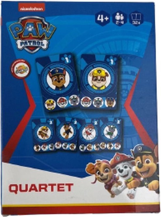 PAW Patrol Quartet spel - Blauw / Multicolor - Karton - 2-4 spelers ...