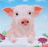 Crystal Card kit diamond painting Pig on the Fence 18 x 18 cm
