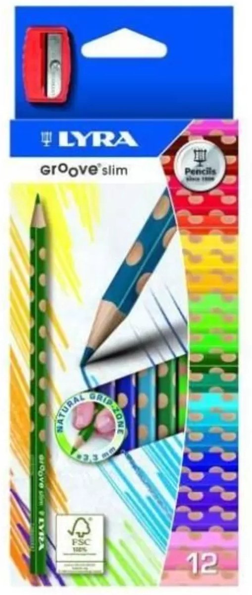 LYRA Crayons graphite triangulaires Groove Slim avec grip zone