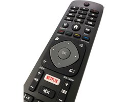 Vervangende Afstandsbediening - Voorgeprogrammeerd - Remote Control - Geschikt voor Netflix, Philips TV (Ambilight)