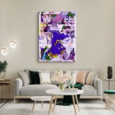 Luxe Canvas Schilderij Bugs Bunny Off-White | 40x60 | Woonkamer | Slaapkamer | Kantoor | Muziek | Design | Art | Modern | ** 4CM DIK! 3D EFFECT**